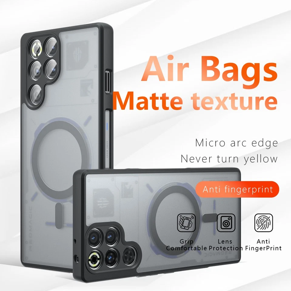 Capa acrílica translúcida carregamento sem fio para ZTE nubia RedMagic 11 Pro+ - Imagem 3 de 4