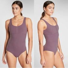 Athleta Formation Leotard Bodysuit Volcanic Violet/Mauve Women s Small