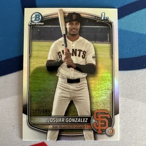 2025 Bowman Chrome Prospect Josuar Gonzalez 1st Bowman  Refractor /499 BCP 153