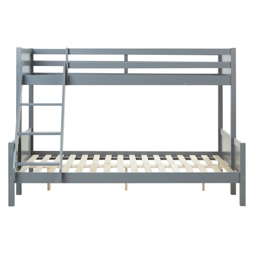 B-Ware Kinderbett Etagenbett 90x200 und 140x200 Grau Holz Doppelstockbett Jugend - Bild 12 von 13