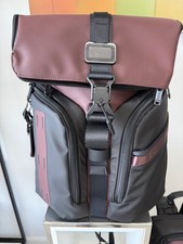 NEW Tumi ALPHA BRAVO Logistics Flap Lid 16.5  Backpack - OXBLOOD  BLACK