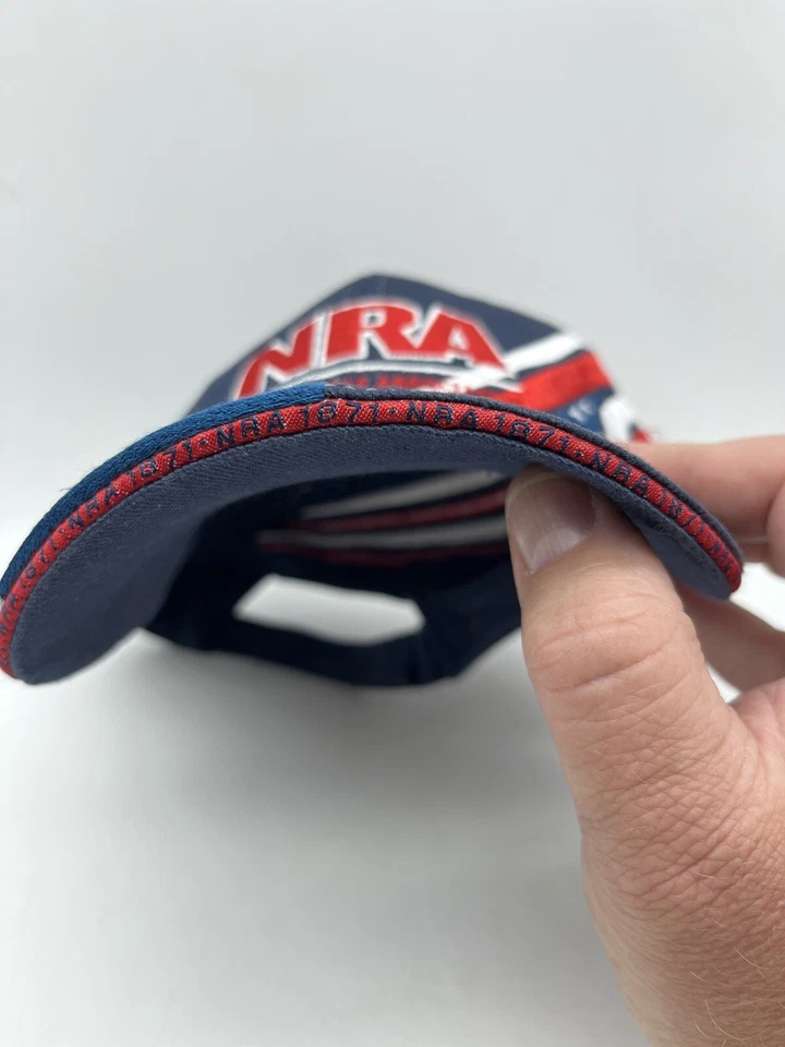 NRA Baseball Trucker Hat Stars & Stripes Wrap Around Blue Cap Adjustable  - Image 2 of 4