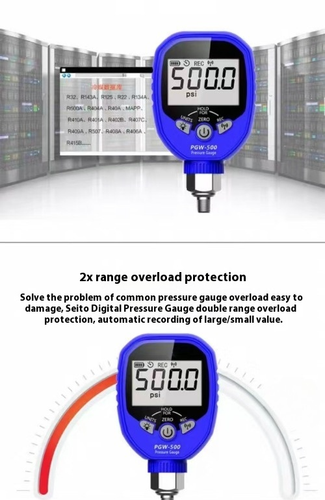 PT-800 Funk Freon Manometer HVAC Digital Klimaanlage Drucktest - Bild 5 von 14