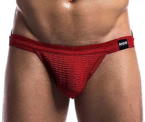 JOCKSTRAP HERREN ROT SCHWIMMER STRICKBEUTEL VORNE JOCKBAND UNTERWÄSCHE - Bild 3 von 4