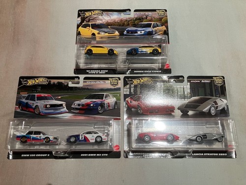 Hot Wheels 3 x 2 pack - 2025 - '99 Honda Civic Type R EK9 BMW Lamborghini - Twin