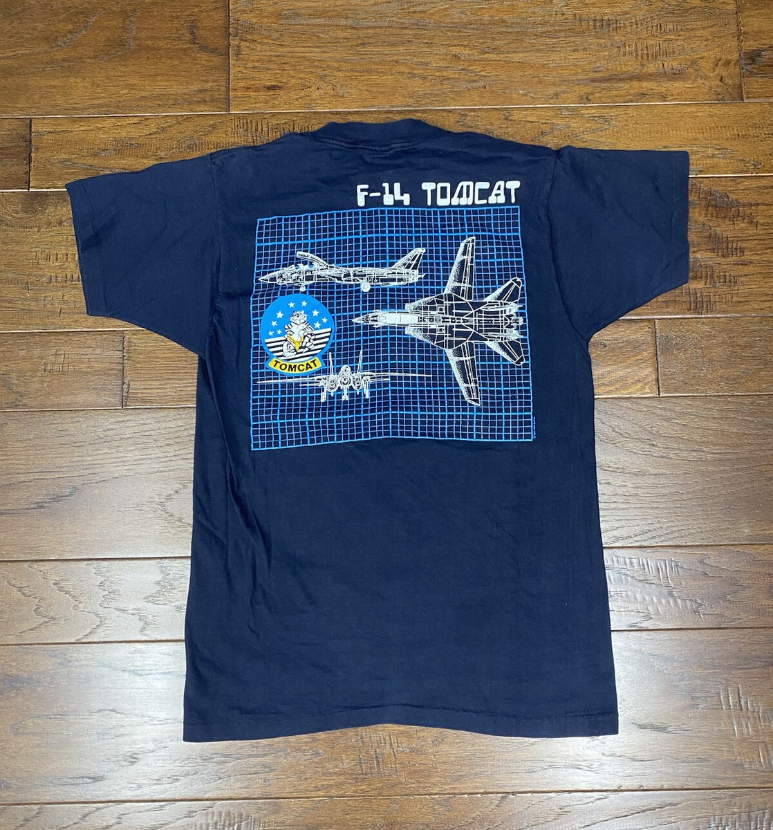 ヴィンテージ米軍航空機クルーTシャツ　US トップガン　Tシャツ VINTAGE US NAVY TOP GUN F14 TOMCAT 1987 TEE SHIRT XL MADE IN