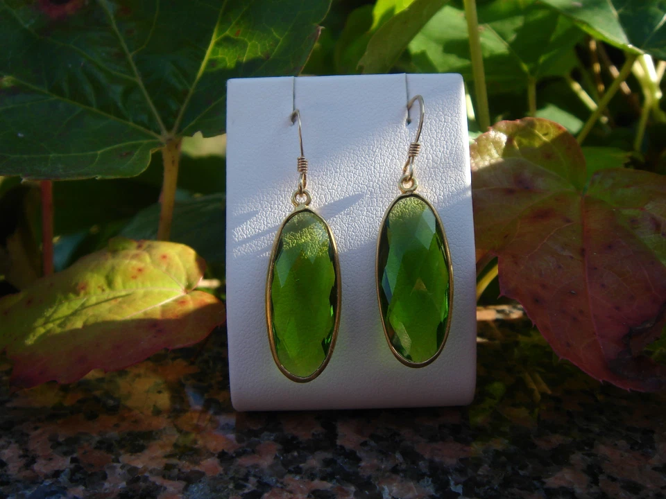 Gold Filled - Ohrringe mit wundervollem Peridot-Quarz - Bild 2 von 4