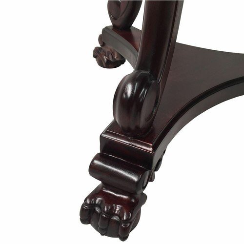 Solid Mahogany Wood Round Table Side Recency Antique Reproduction Chippendale St - Picture 5 of 7