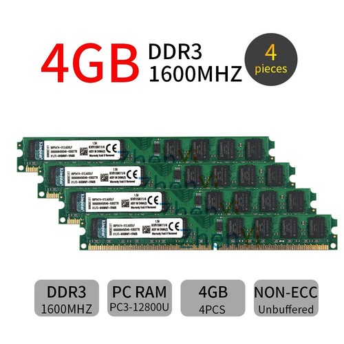 32GB 16GB 8GB 4GB DDR3 1600MHz 1333MHz PC3 DIMM KVR Memory SDRAM Kingston LOT BT - Picture 18 of 23