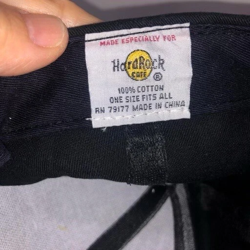 Vintage 90's Hard Rock Cafe Safe The Planet Love Save All Myrtle Beach Black Hat - Image 3 of 4