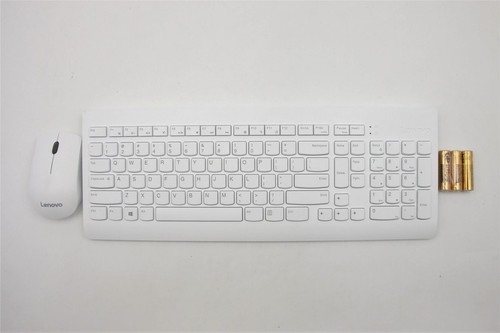 Lenovo IdeaCentre A340-22ICB A340-22IWL Wireless Keyboard Mouse US White 01AH696 - Picture 2 of 4