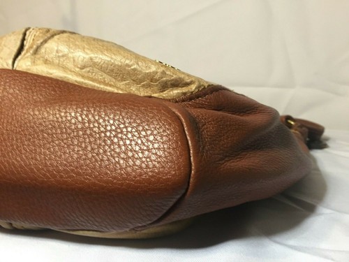 THE SAK Hobo 3 Tonos Cuero Mediano Cartera Bolso de Hombro Boho - Imagen 10 de 12