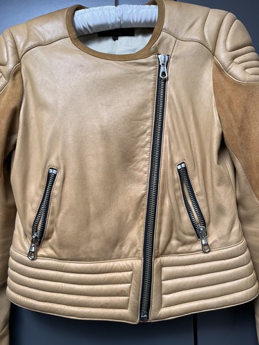 Rag & Bone Leather Biker Jacket Size 0 - Fits UK 8 - Picture 4 of 19