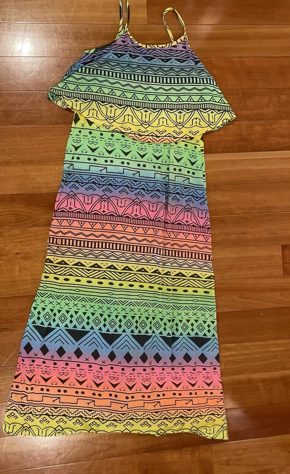 Flowers By Zoe Tie-Dye Girls Dress Size Small - Image 3 of 4