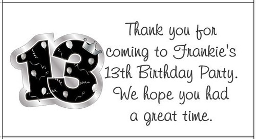 Personalised stickers anniversary or birthday party bags/cake labels No.13 - Picture 12 of 27