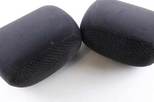 2002-2005 Dodge Ram 1500 2500 Front Seat Headrests Black Pattern Cloth Set Pair - Picture 8 of 8