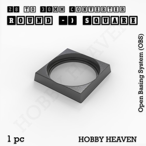 Wargaming Round to Square Bases Sizes Converters Wargaming 3d Print - Picture 51 of 114