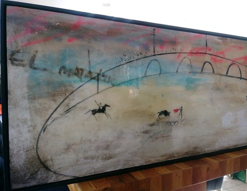 Michael Gorman El Matador Bullfighter Original Oil Resin 61 x 23 painting - Picture 2 of 8