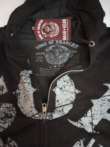 Sons of Anarchy Crossed Sickles Full Zip Hoodie Sweatshirt Size 2X-Large - Picture 3 of 3