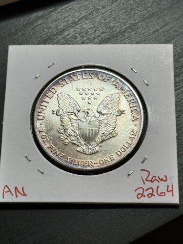 1990 AMERICAN SILVER EAGLE MONSTER COLORFUL TONING TONED COIN (Raw2264) - Picture 2 of 8