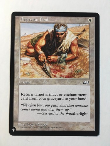 MTG Argivian Find  – Regular - Weatherlight Card # 6 NM - Picture 1 of 3