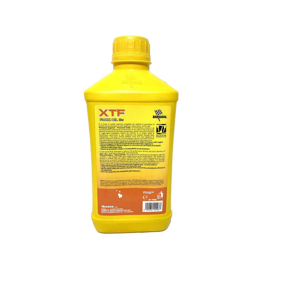 Bardahl XTF Fork Sae 5W Olio Forcelle e Ammortizzatori Moto Sintetico 1 Litro - Immagine 2 di 4