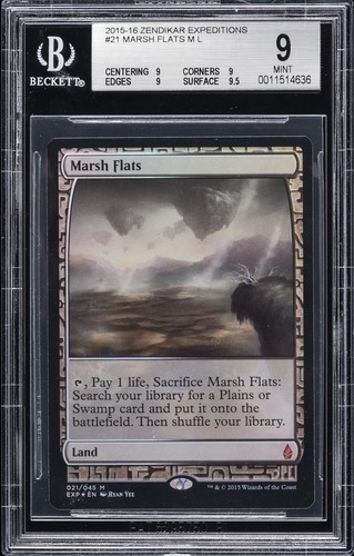 2015-16 MAGIC:  THE GATHERING ZENDIKAR EXPEDITIONS - M L #21 MARSH FLATS BGS 9 - Picture 1 of 2