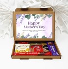 Personalised Mothers Day Mum Pamper & Treat Box – Tea, Biscuits Self-Care Lilac