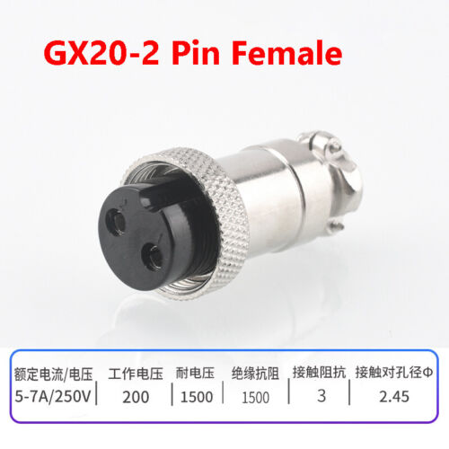 GX12 GX16 GX20 Aviation Plug 2 3 4 5 6 8 Pin Male Female Panel Cable Connector - Picture 33 of 42