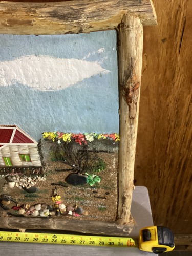 Angelica Kelkboom "Nassausraat 171" Made in Aruba anni '50 22" x 32" 3D Art - Foto 7 di 9