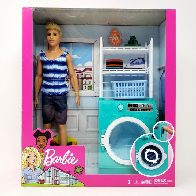 ken doll with washing machine