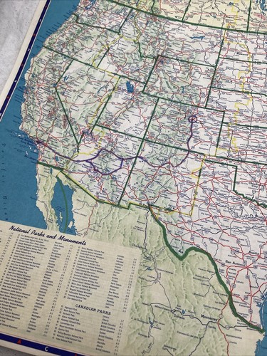 1941 Conoco Touraide Denver To Los Angeles Vintage Maps Directions Directory - Picture 7 of 17