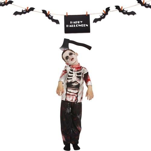 Boys Zombie Costume+Halloween Headband Kids Scary Skeleton Fancy Dress Party - Picture 22 of 63