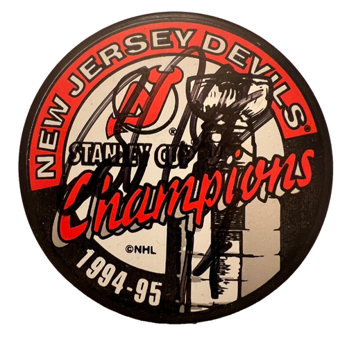 Brian Rolston Signed NJ Devils 1995 Stanley Cup Champions Puck - Picture 2 of 6