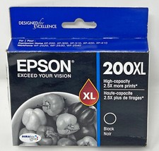 Genuine Original Epson 200XL High Capacity Black Ink Cartridge June 2024 New