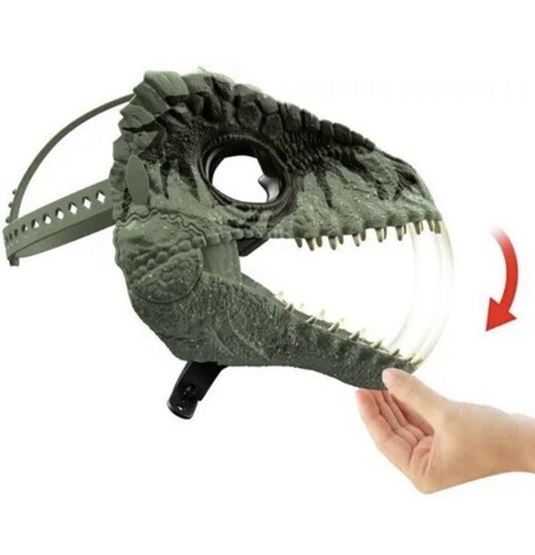 JURASSIC WORLD DOMINION GIGANOTOSAURUS MASKE BEWEGLICHER KIEFER NEU IN DER HAND - Bild 6 von 6