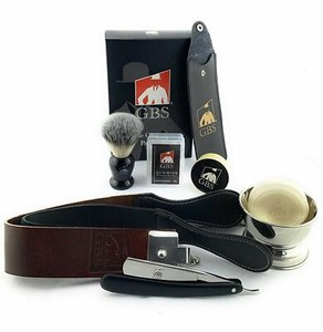 beard grooming kit with straight razor