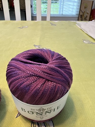 2 Skeins Reynold’s Bonnie Yarn Mauve / Purple Color #10 New Same Lot - Picture 3 of 5