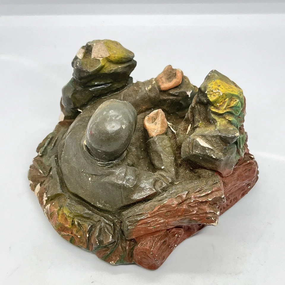 J.H. FIGURA DE COLECCIÓN FIRMADA MILLER AÑOS 50 CHALKWARE EJÉRCITO DE EE. UU. SEGUNDA GUERRA MUNDIAL Foto 2 de 4