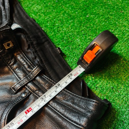 Pantalones de Cuero Hein Gericke Para Hombre 26 Rectos Negros Cremallera Bolsillos Rider Moto Clásico - Imagen 18 de 19