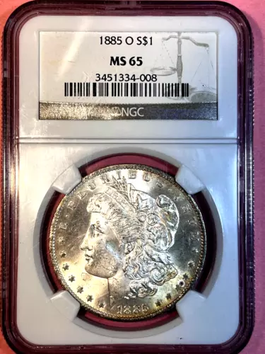 1885 O Morgan  Dollar NGC MS 65 BEAUTIFUL COIN