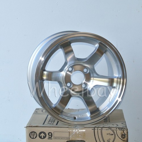 4 ROTA WHEEL GRID CONCAVE 15X8 " 5X100 " +20 57.1 FULL POLISH SILVER 14.6 LBS - Picture 4 of 4