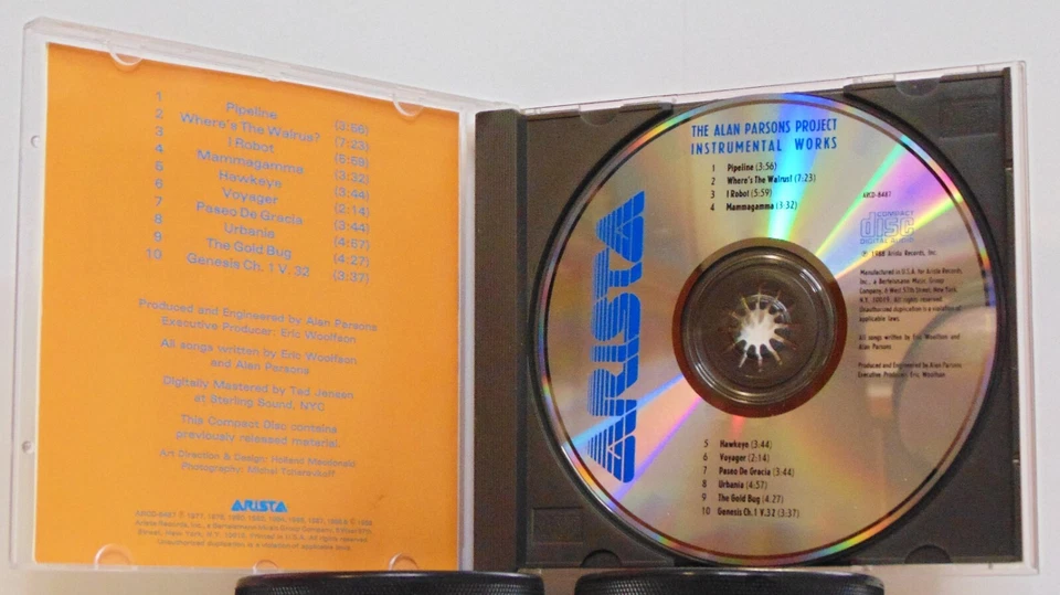 Alan Parsons Project – Instrumental Works - 1988 Arista ARCD-8487 Rock CD, Album Foto 2 de 4