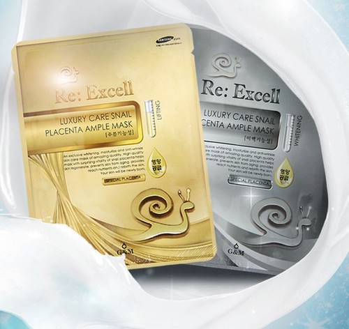 Paquete de mascarilla de caracol Re:Excell Premium/25 ml blanqueamiento y lifting 2 tipos 8/12/20/30 un. - Imagen 9 de 15