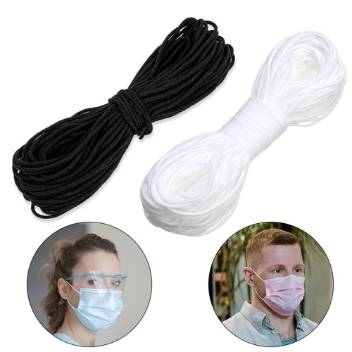Weiß & Schwarz 2,5mm/3mm Elastisch Auffädeln Kordel Zum Nähen Basteln & Schmuck Herstellung - Bild 2 von 22