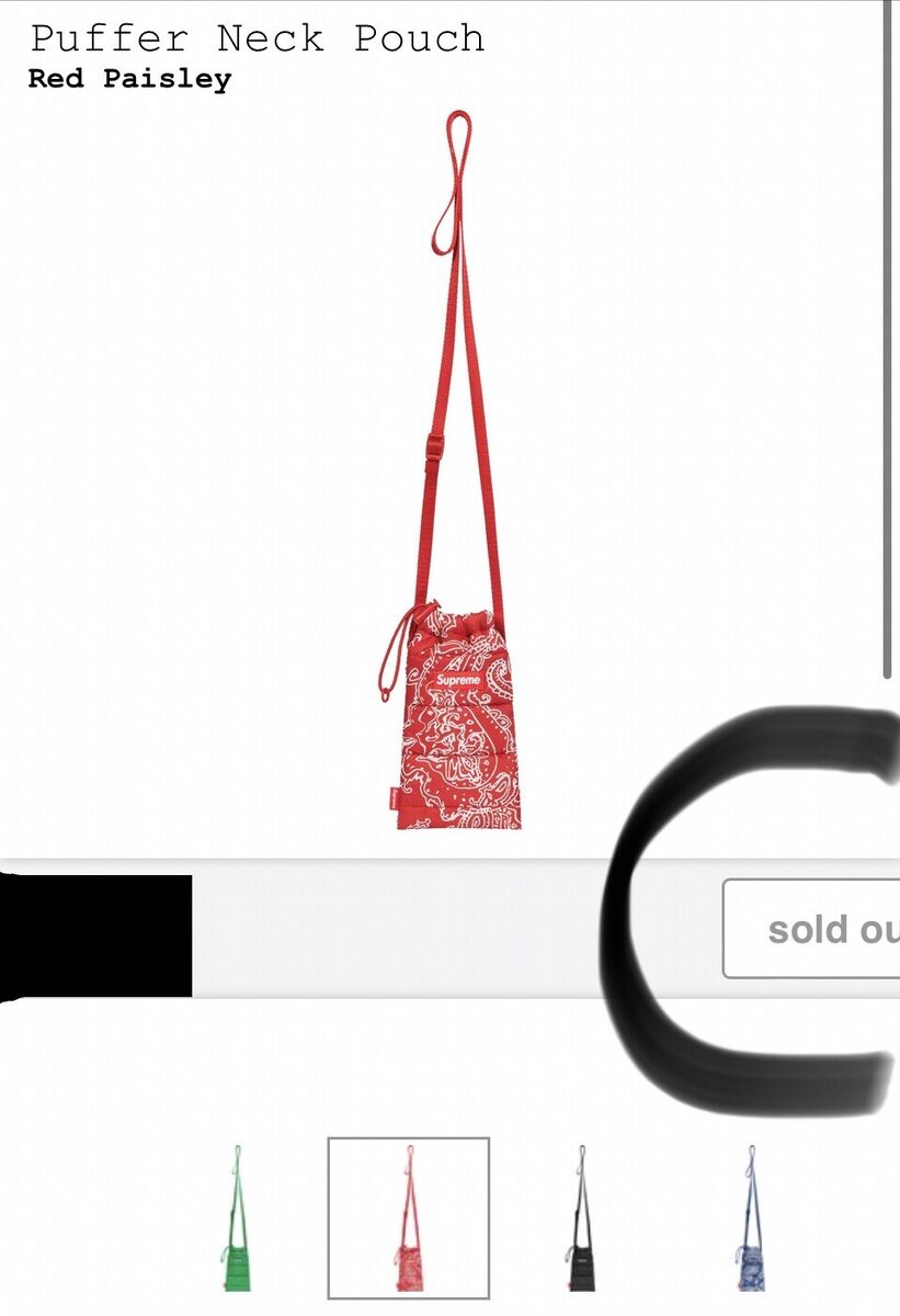 NEW Supreme Puffer Neck Pouch. 100% Guarenteed Authentic Red NEW Supreme Puffer Neck Pouch. 100% Guarenteed Authentic Red