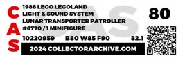 1988 LEGO 6770 Futuron Lunar Transporter Patroller CAS 80 (Not AFA) Sealed BNIB
