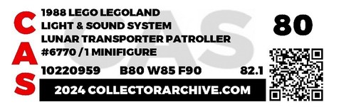 1988 LEGO 6770 Futuron Lunar Transporter Patroller CAS 80 (Not AFA) Sealed BNIB - Picture 2 of 3