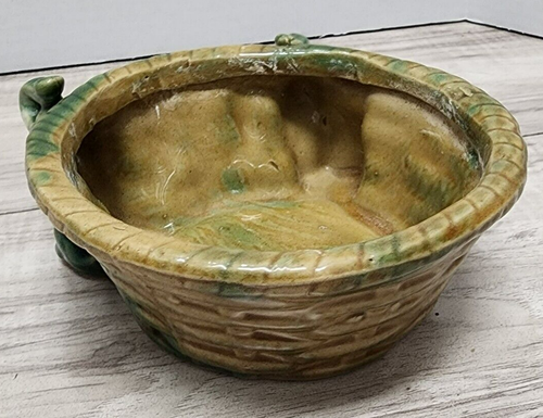 Pottery Art Baby Elephants Planter Lucky Trunk Up Drip Glazed Bamboo Succulents - Picture 4 of 9