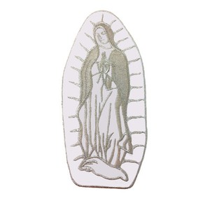 Virgin Mary Guadalupe Baptism Christening Embroidered Iron On Gold Silver Patch